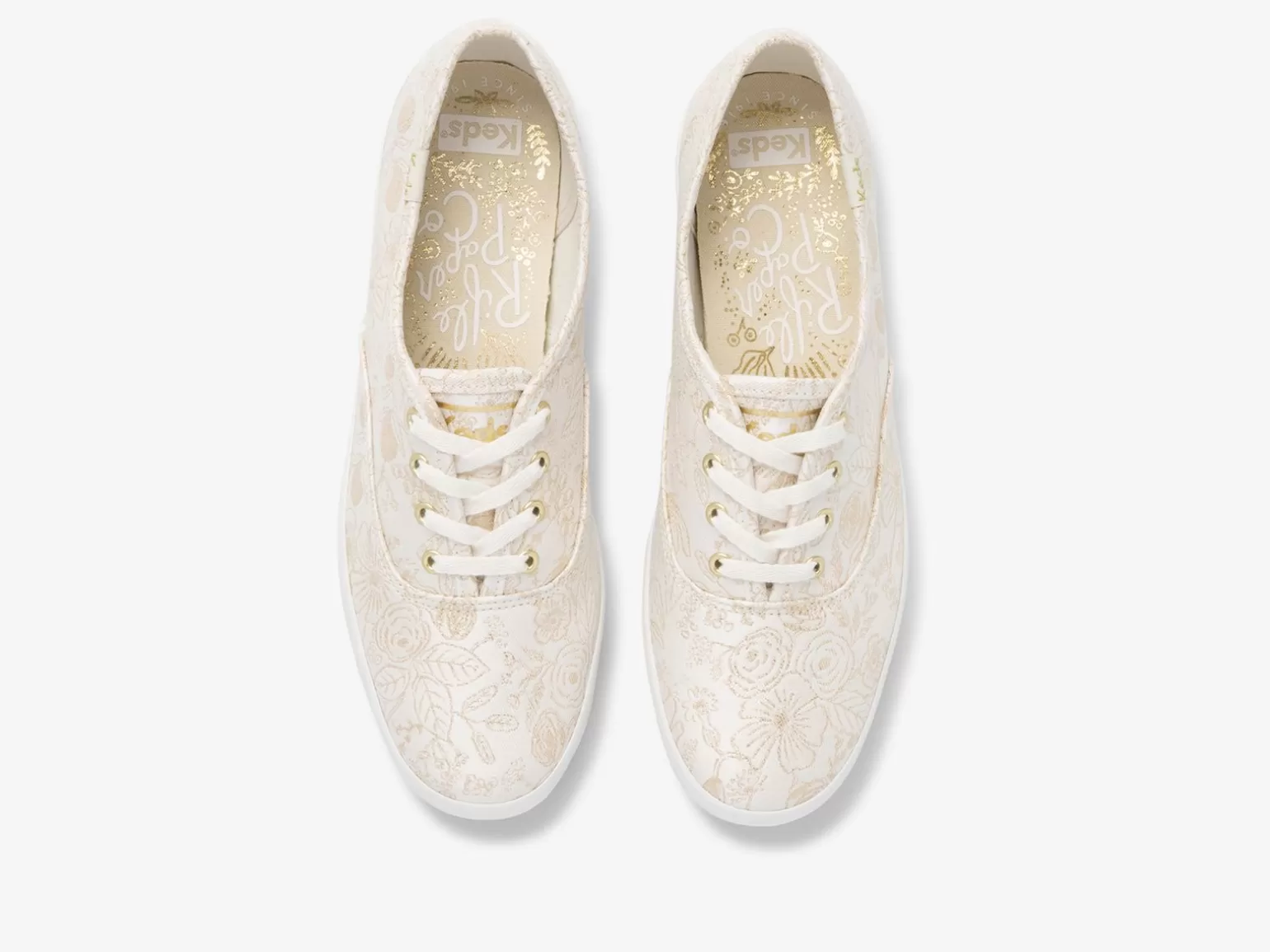 Keds Lace Ups>Women's X Rifle Paper Co. Champion Colette Jacquard Sneaker Ivory